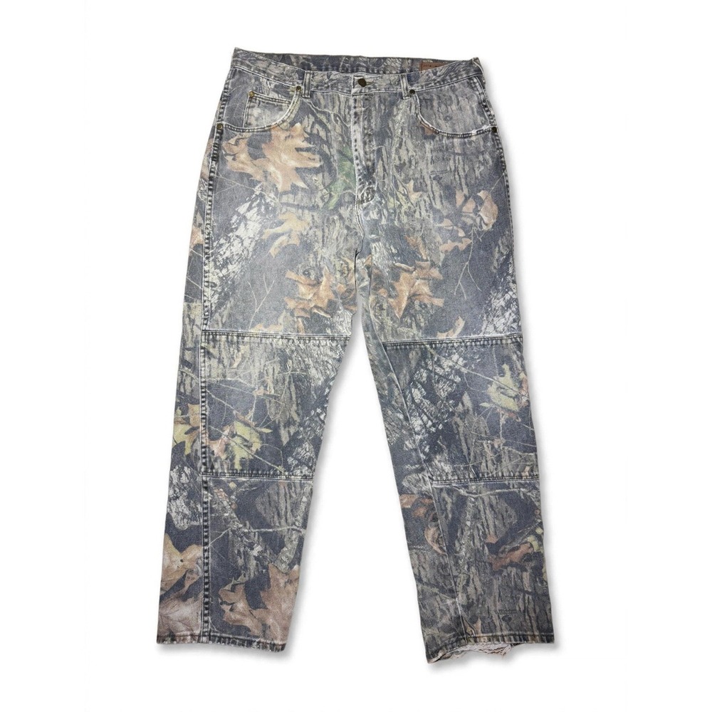 Vintage Wrangler Realtree Camo Pants 40x30 Double Knee Hunting Workwear Faded